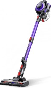 Aspirator vertical Yaber L10, 170 W, 0,6 l, 80 000 rpm, 35 min, 2 trepte de putere, Filtru HEPA, Iluminare LED a periei, Violet/Gri