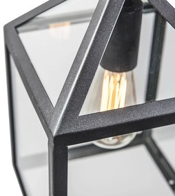 Lampă suspendată industrială de exterior neagră IP23 - Amsterdam