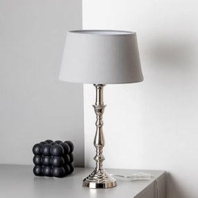Brilagi - Lampă de masă CERIA 1xE27/60W/230V Ø 25 cm crom lucios/gri