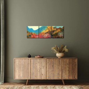 Tablou - Culorile toamnei (cu ceas) (90x30 cm)
