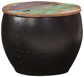 vidaXL Măsuță de cafea, 53 x 43 cm, lemn masiv reciclat
