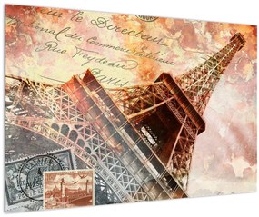 Tablou - Turnul Eiffel în stil vintage (90x60 cm)