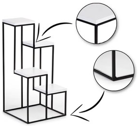 Suport flori KASKADA 70x34 negru/alb