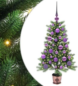 vidaXL Brad de Crăciun cu 150 LED cu suport Verde 90 cm PE