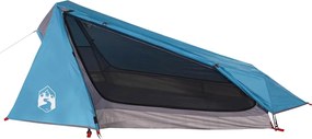 vidaXL Cort de camping tunel pentru 1 persoană, albastru, impermeabil