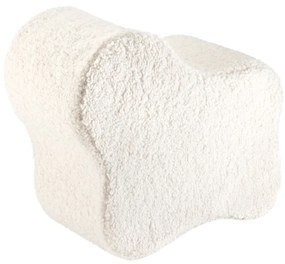 Puf de copii crem cu tapițerie din țesătură bouclé Cloud – Wigiwama