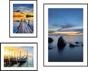 Tablouri 3 buc. Seaside Sunset – knor
