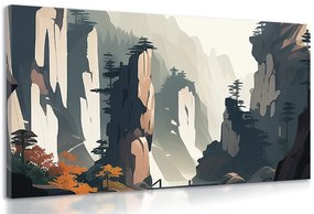 Tablou muntele Tianzi în China