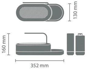 Suport pentru accesorii de spălat gri din plastic SinkStyle – Brabantia