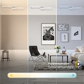 Briloner 3761019 - Plafonieră LED dimabilă LED/45W/230V 2700-6500K+telecomandă crom mat