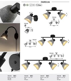 Plafoniera din material ecologic Farelia 4L