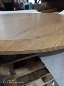 Reducere Masă de sufragerie din stejar cu picioare negre TETIS 100x100 II calitate.