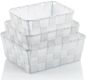 Set de coșuri de depozitare din 3 piese Kela  Alvaro, alb