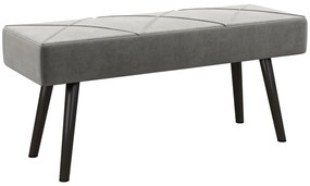 HOMCOM Danca Depozitare, Velvet Tapițat, cu Picioare de Oțel, pentru Dormitor, Living, Sufragerie, Hol, 100x36x45 cm, Gri | Aosom Romania
