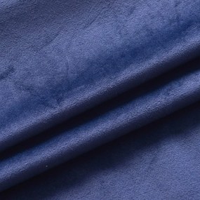 Set draperii din catifea cu rejansa din bumbac tip fagure, Madison, densitate 700 g/ml, Albastru, 2 buc