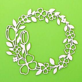 DUBLEZ | Coroniță de primăvară pentru ușă - Lalele