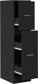 vidaXL Dulap de farmacie, negru, 30x41x118 cm, lemn prelucrat