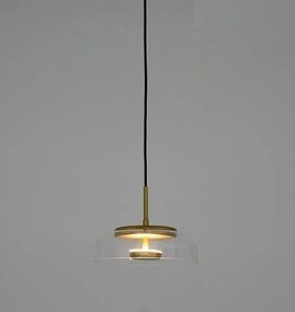 Lustra suspendata LED, Metal, Sticla, Eden