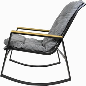 Fotoliu suspendat, oțel, perne căptușite, gri, 2 buc