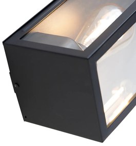 Lampa de perete inteligentă de exterior neagră cu sticlă incl. WiFi ST64 - Rotterdam Long