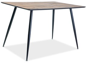 Mese din lemn Remus, nuc/negru, 120X80X75