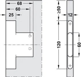 Dispozitiv suspendare corpuri model 290.54, dreapta