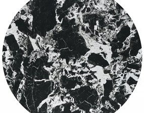 Masa rotunda Manuel marmura neagra/negru - ø120/h77 cm