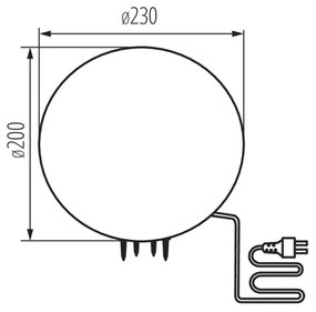 Kanlux 36595 - Lampă de exterior STONO, 1x E27, 15 W, 230 V, Ø 23 cm, IP65