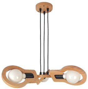 Lustra rustica fabricata manual din lemn YOKO 3L