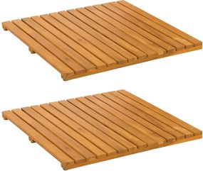 vidaXL Covoraș de baie Simplu Maro 50 x 50 cm lemn