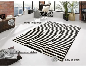 Covor Hanse Home Gloria Panel, 160x230 cm, negru-alb