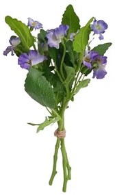Buchet artificial de panseluțe violet deschis, 37cm