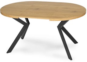 JAKS Masă rotundă pliabilă 100 - 250cm Lukas stejar auriu 2/2