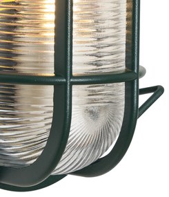 Lampă de exterior de perete și de plafon verde închis ovală IP44 - Noutica