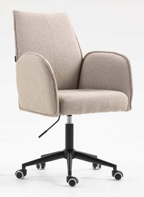 HR280K Scaun Latte Boucle cu Bază Neagră