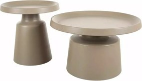 Set măsuțe de cafea Rodos bej mat ø70/h39 cm