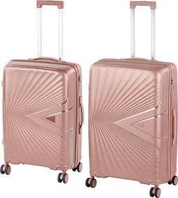 TraveLux Endure IV set valiză rulantă aur roz