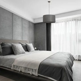 Lustră suspendată cu cablu ALBA, 1xE27/15W/230V, Ø45 cm, gri