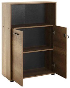 Biblioteca Adore New York, 2 usi cu cheie, 3 rafturi, 72 x 110 x 34 cm
