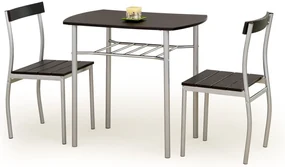 Set masă scaune pentru sufragerie Lizze (pentru 2 persoane) (wenge). Promo -6%. 769100