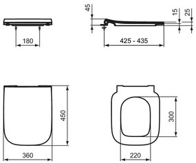 Capac WC Ideal Standard i.life B alb slim Quick Release