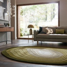 Covor verde țesut manual din lână 200x290 cm Puddle Ombre – Flair Rugs