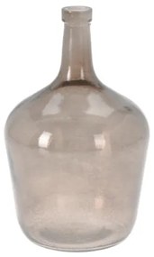 Vas Ophelia din sticla reciclata, maro, 13x25 cm