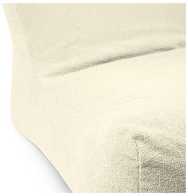 Fotoliu bean bag crem cu tapițerie din țesătură bouclé Lounge 100 – SLOWDOWN