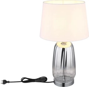 Globo 24142W - Lampă de masă CLASSY 1xE27/40W/230V alb/argintiu