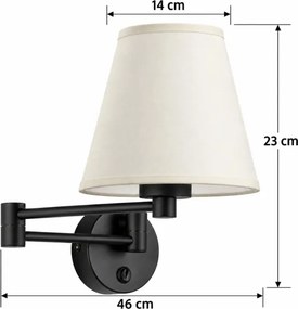 BRILAGI - Lampă de perete NUBILA 1xE27/15W/230V crem/negru