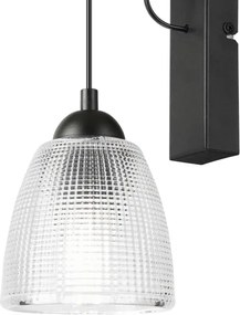 Lampă de perete LEANDRA 1xE27/15W/230V stejar/negru