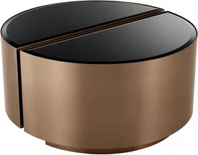 Set 2 masute laterale design elegant LUX Astra, cupru-negru 113933 HZ