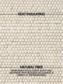 Covor crem țesut manual rotund din lână ø 200 cm Richmond Diana – Ted Baker