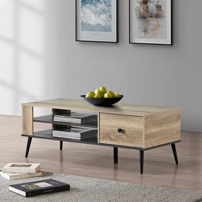 Masuta Cafea Zambo PAL Stejar Sonoma-Gri Antrait, Dim. 120x51x44.5 Cm